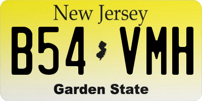 NJ license plate B54VMH