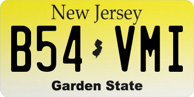NJ license plate B54VMI