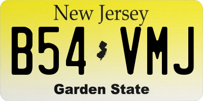NJ license plate B54VMJ