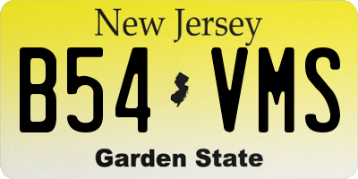 NJ license plate B54VMS