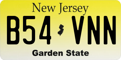 NJ license plate B54VNN