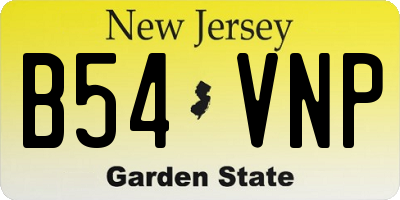 NJ license plate B54VNP