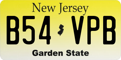 NJ license plate B54VPB