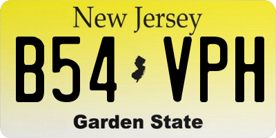 NJ license plate B54VPH