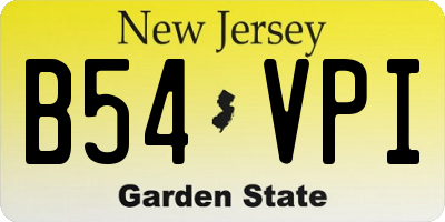 NJ license plate B54VPI