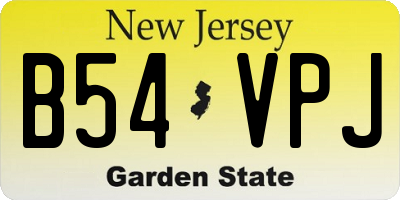 NJ license plate B54VPJ