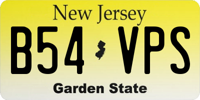 NJ license plate B54VPS