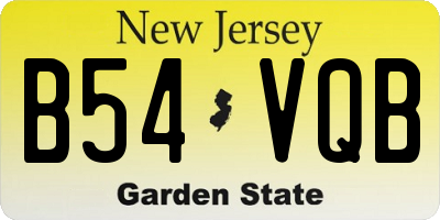 NJ license plate B54VQB