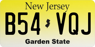 NJ license plate B54VQJ