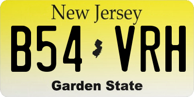 NJ license plate B54VRH