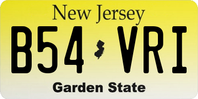 NJ license plate B54VRI