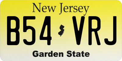 NJ license plate B54VRJ