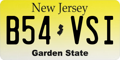NJ license plate B54VSI