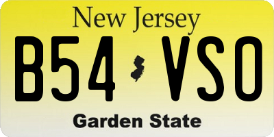 NJ license plate B54VSO
