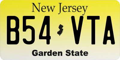 NJ license plate B54VTA