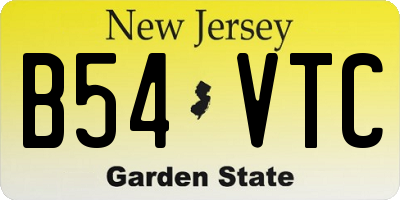 NJ license plate B54VTC