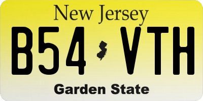 NJ license plate B54VTH