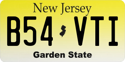 NJ license plate B54VTI