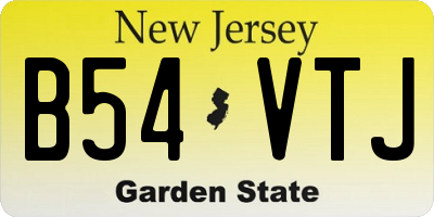 NJ license plate B54VTJ