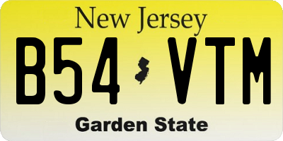 NJ license plate B54VTM
