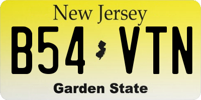NJ license plate B54VTN