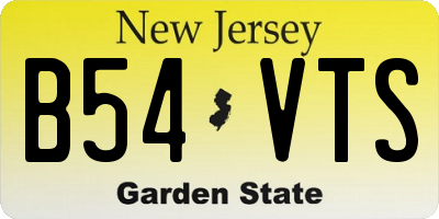 NJ license plate B54VTS
