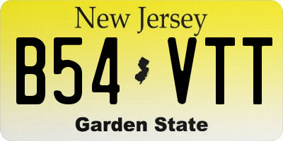 NJ license plate B54VTT