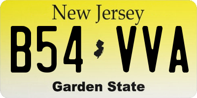 NJ license plate B54VVA