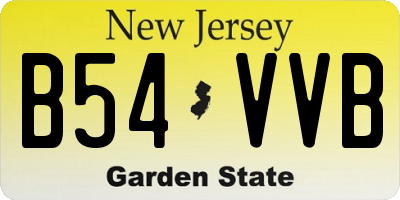 NJ license plate B54VVB