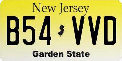 NJ license plate B54VVD