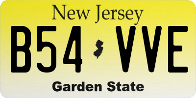 NJ license plate B54VVE