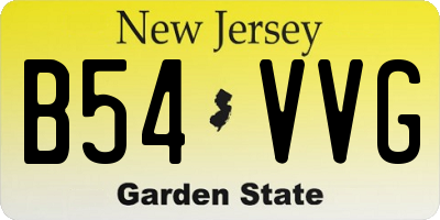NJ license plate B54VVG