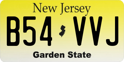 NJ license plate B54VVJ
