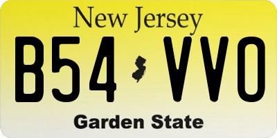 NJ license plate B54VVO