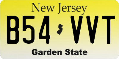 NJ license plate B54VVT