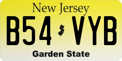 NJ license plate B54VYB