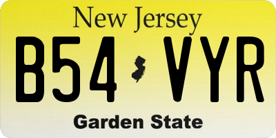 NJ license plate B54VYR
