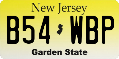 NJ license plate B54WBP