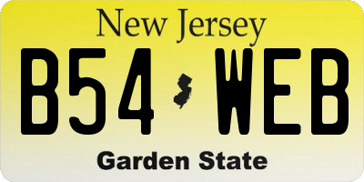 NJ license plate B54WEB
