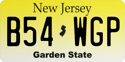NJ license plate B54WGP