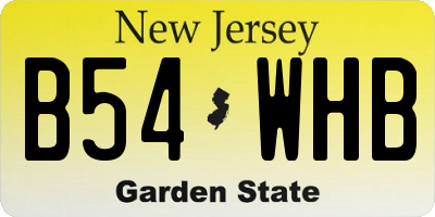 NJ license plate B54WHB