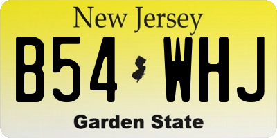 NJ license plate B54WHJ