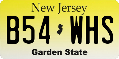 NJ license plate B54WHS