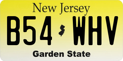 NJ license plate B54WHV