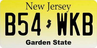 NJ license plate B54WKB