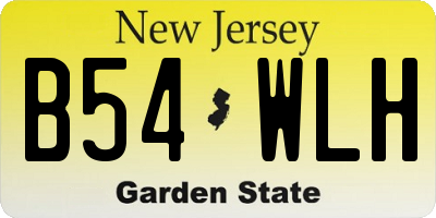 NJ license plate B54WLH