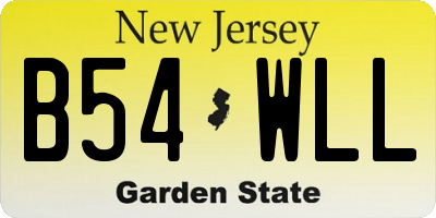 NJ license plate B54WLL