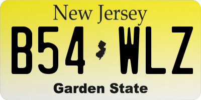NJ license plate B54WLZ