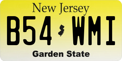 NJ license plate B54WMI