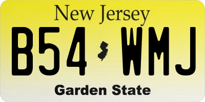 NJ license plate B54WMJ